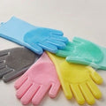 Reusable Silicone Dishwashing Gloves with Scrubbing Bristles – Heat Resistant & Waterproof